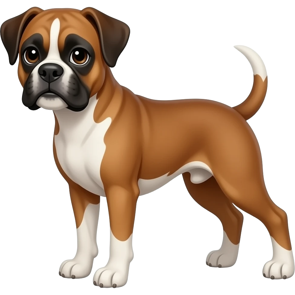 boxer dog cropped tail emoji