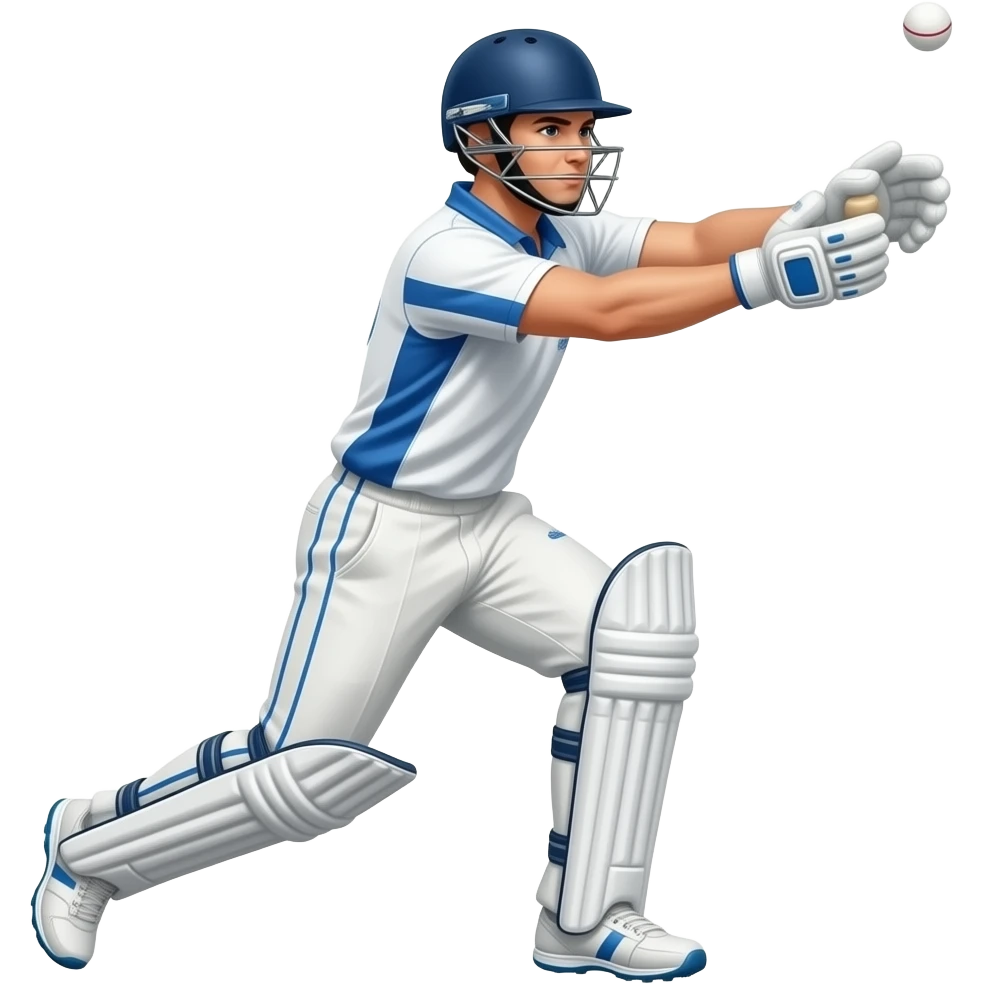cricket fielder with catch pose emoji