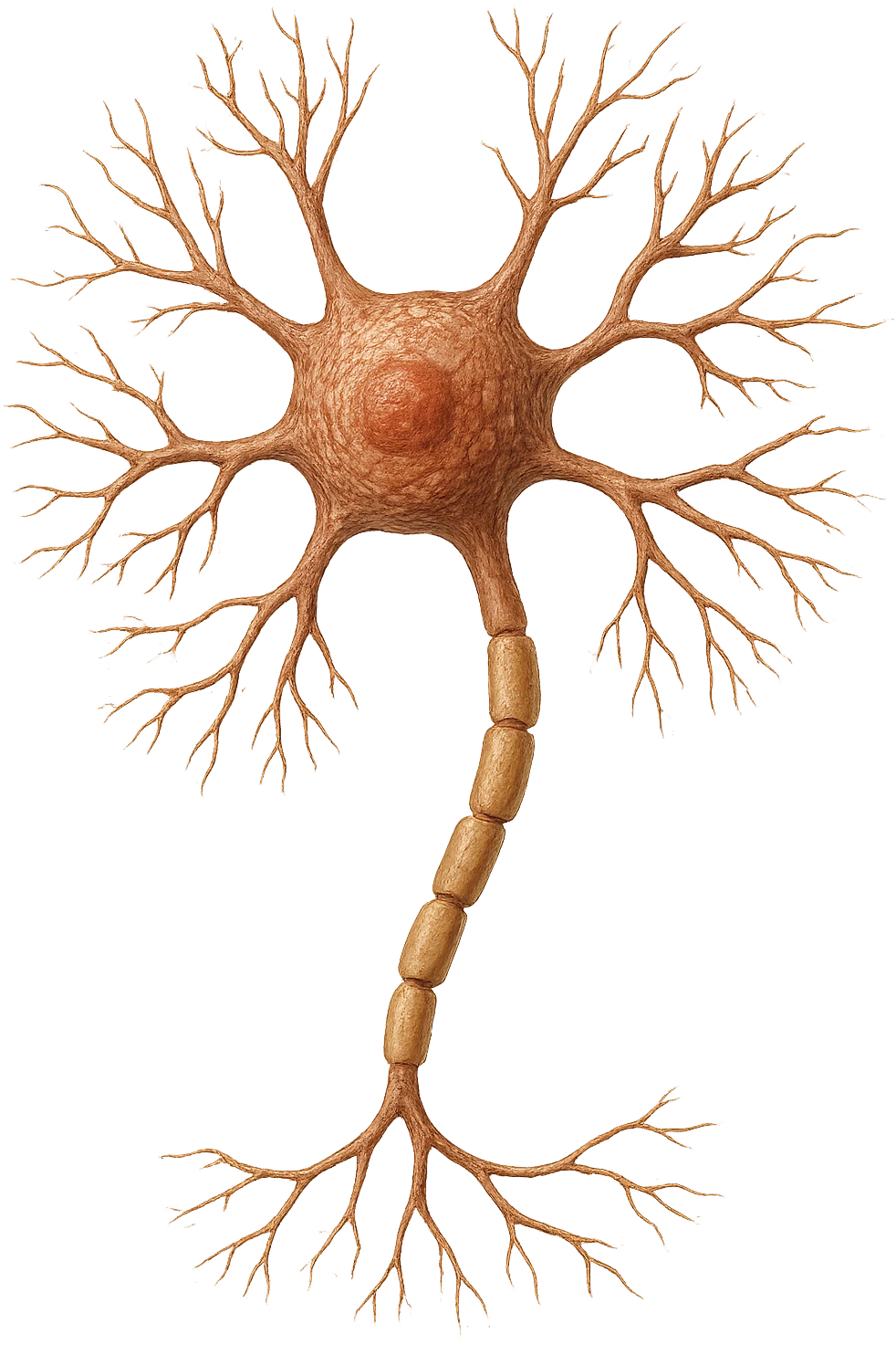 neurone umano anatomico realistico, iperrealistico 4k emoji