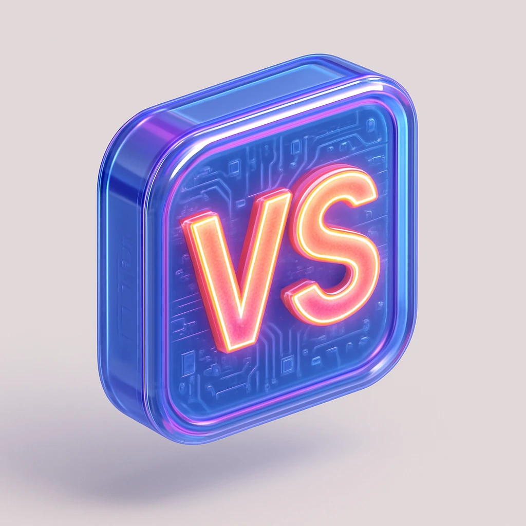 icon with text 'VS' with sparkling effect, text stands out, suitable for presentation emoji