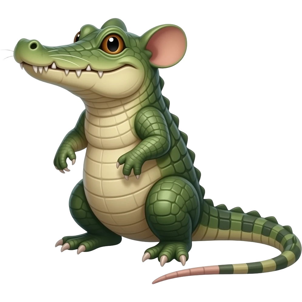 Hybrid: alligator and rat emoji