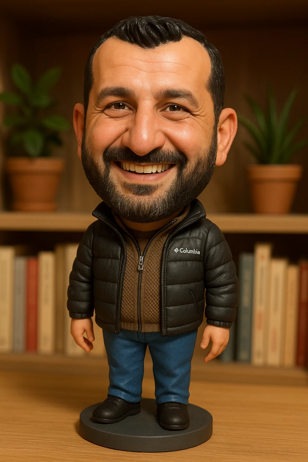 Create a bobblehead with the reference. emoji