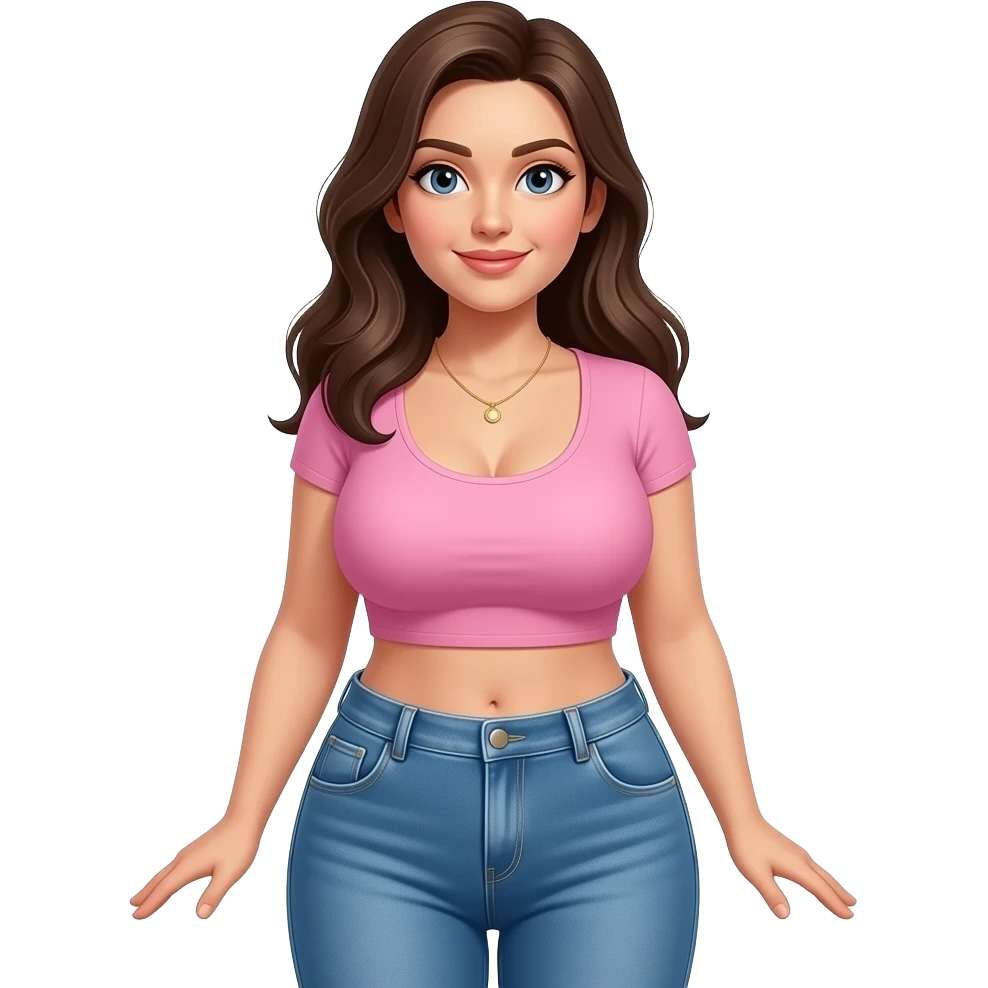 Figure woman big boobs make her standing emoji