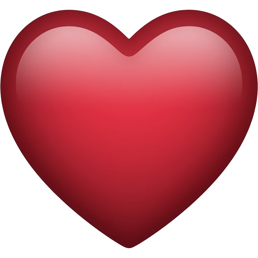 Corazón color burgundy para texto copiar y pegar emoji