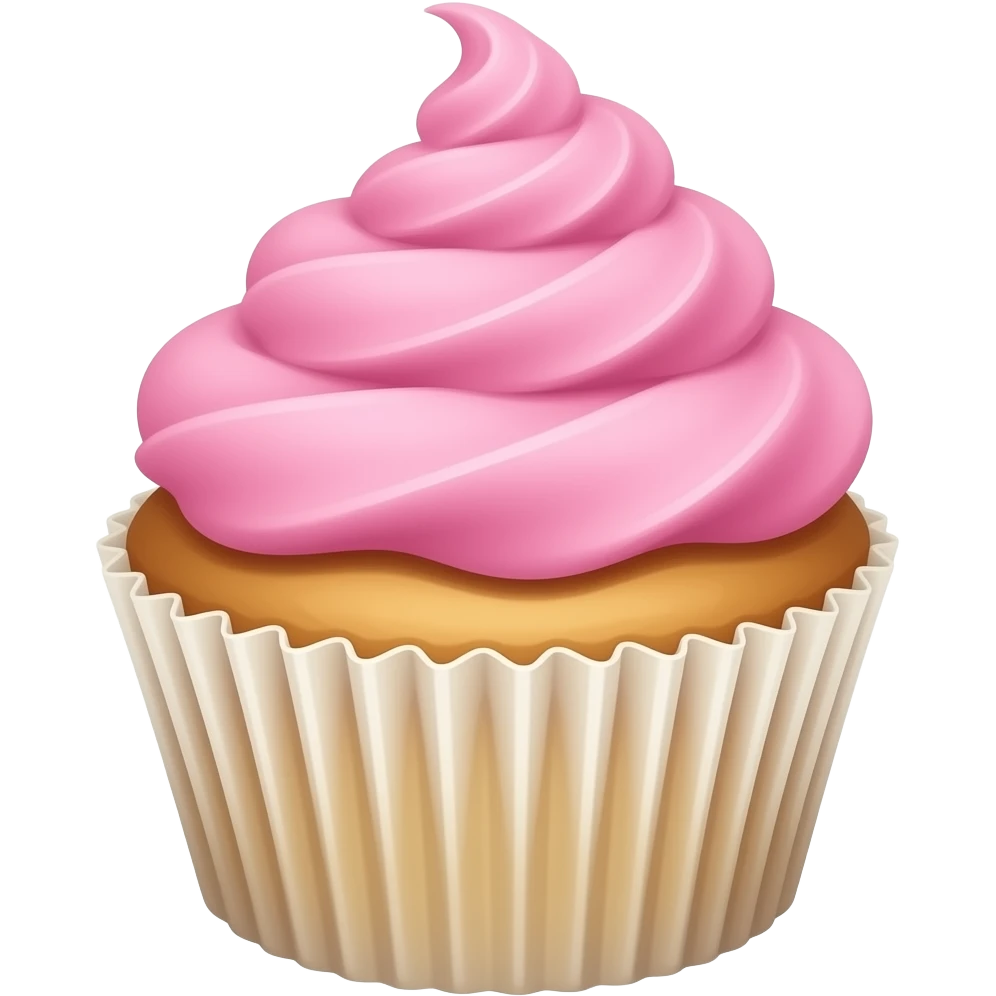 Cupcake with pink icing emoji