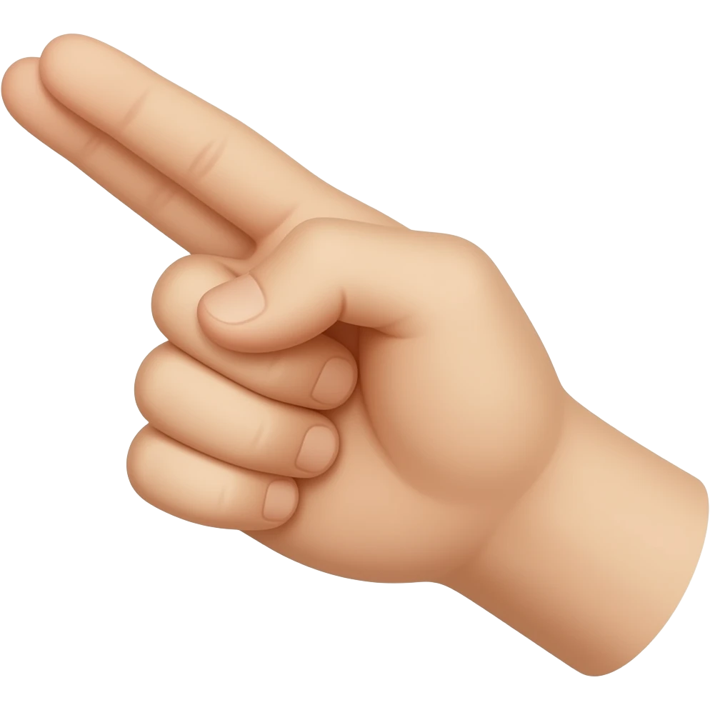 Roman solute hand turned on flat side Strait emoji