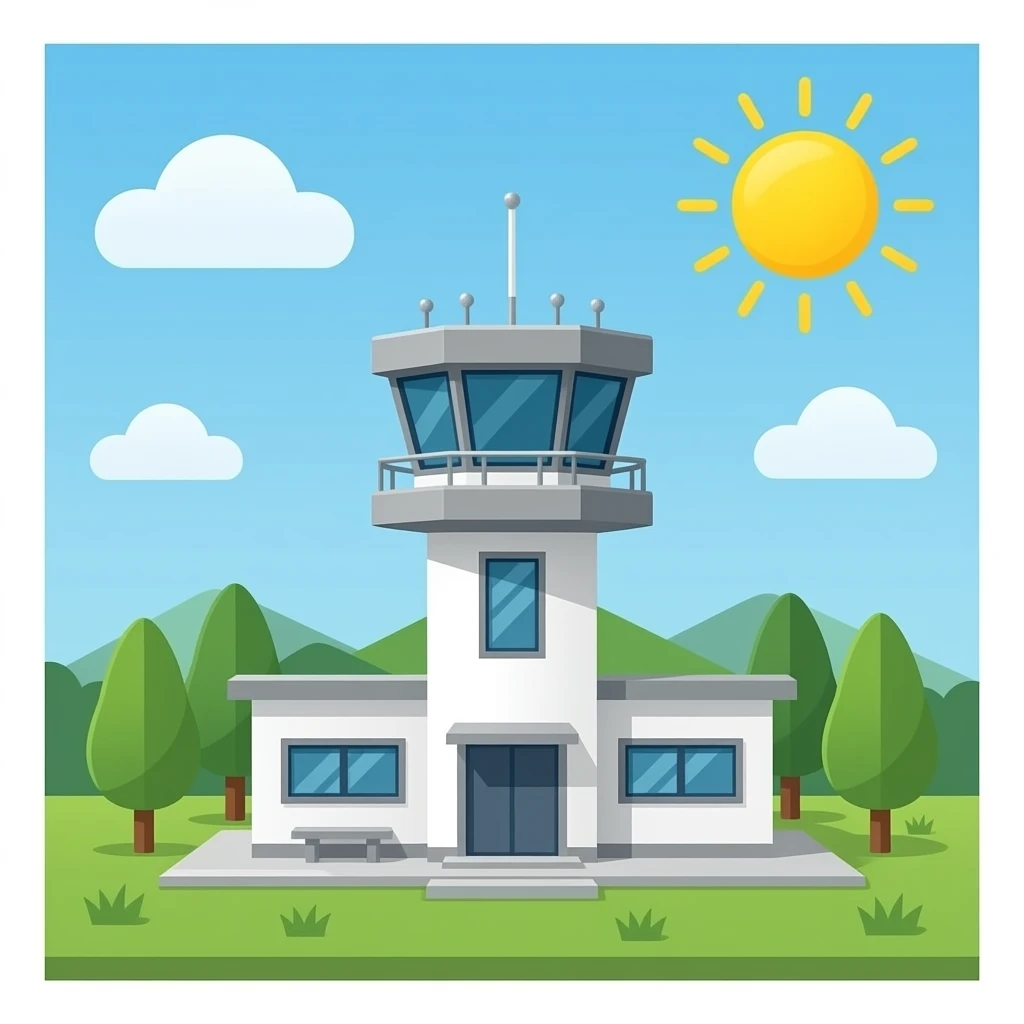 small airport atc tower emoji