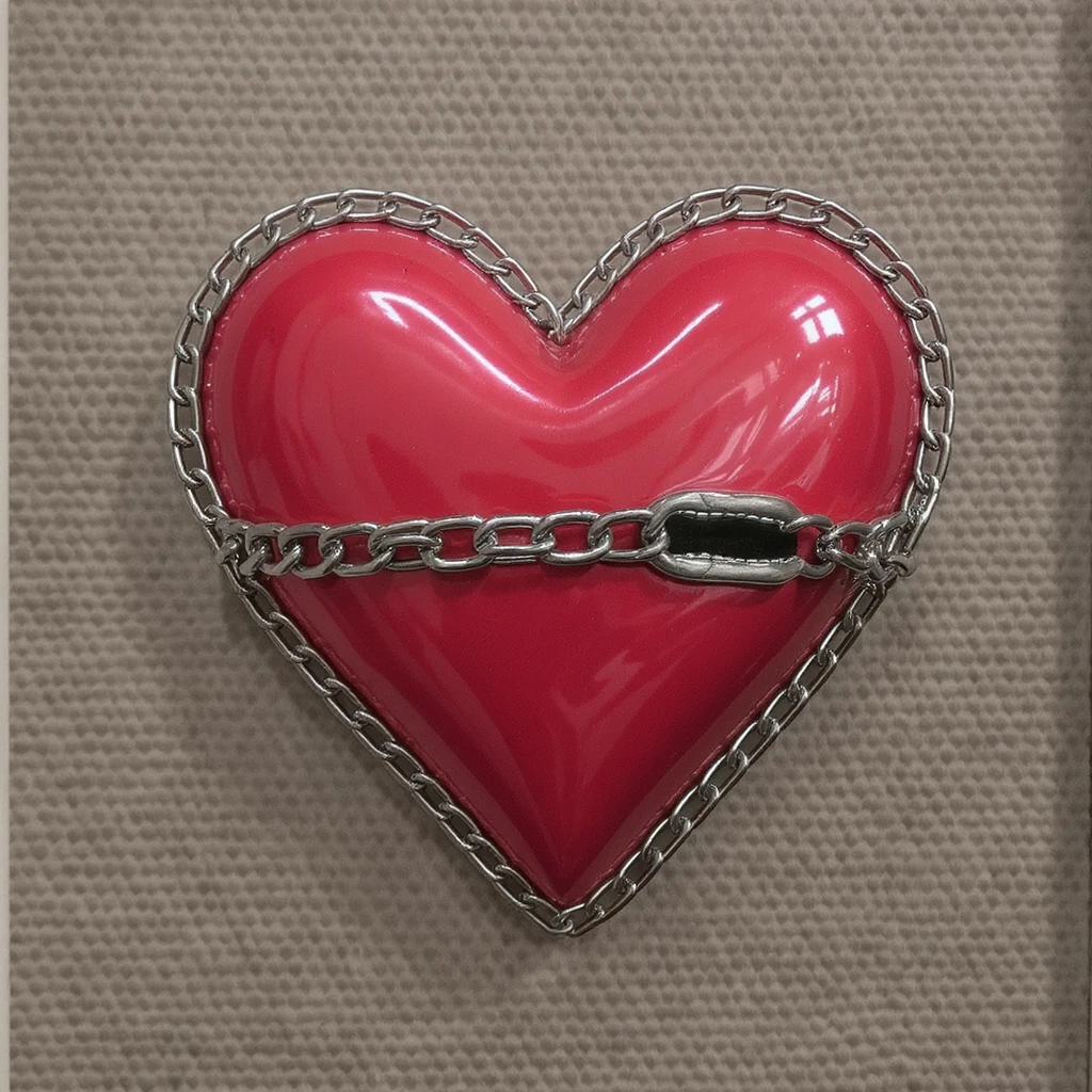 emo heart with a chain emoji