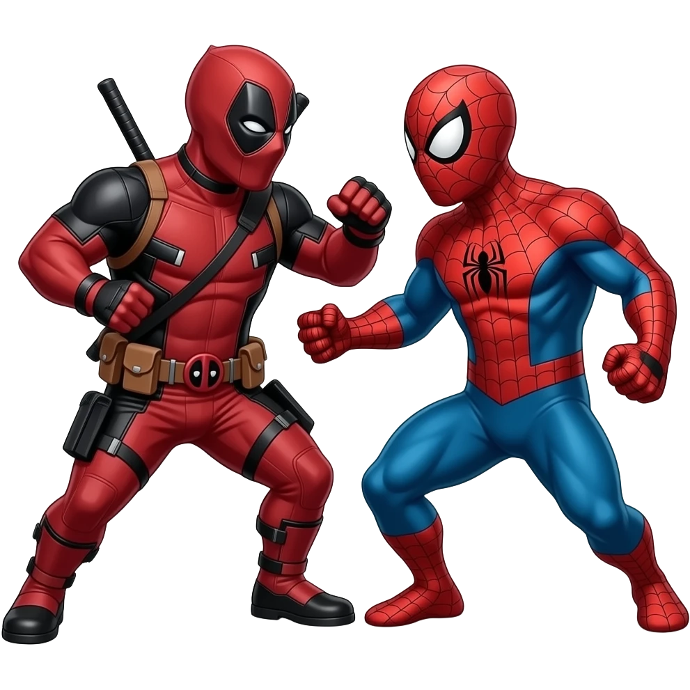 Deadpool vs spider-man emoji