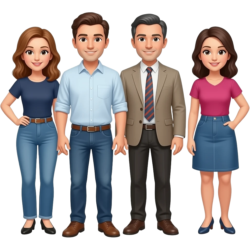 2 men and 4 women emoji