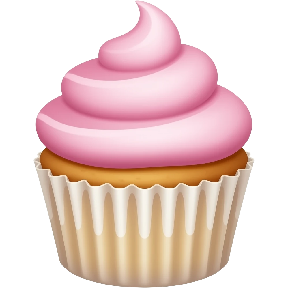 Cupcake with pink icing emoji