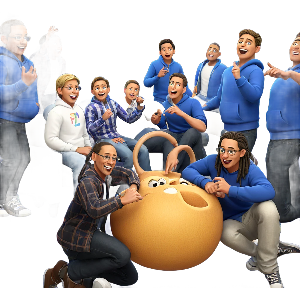 boys having fun together emoji