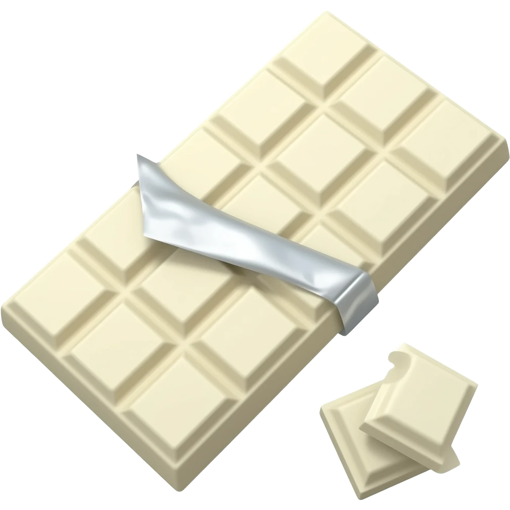 Emoji tablette chocolat  blanc emoji