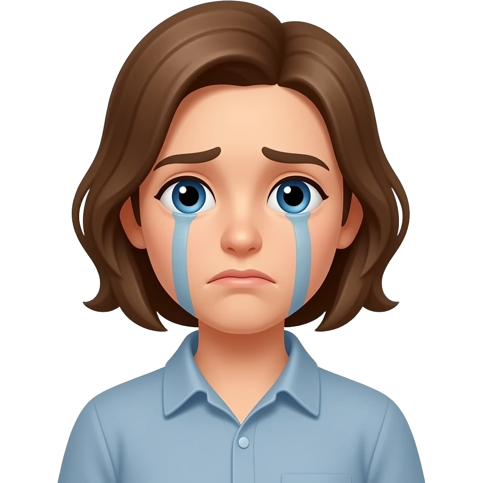 faça em formato de emoji chorando da imagem que te mandei emoji