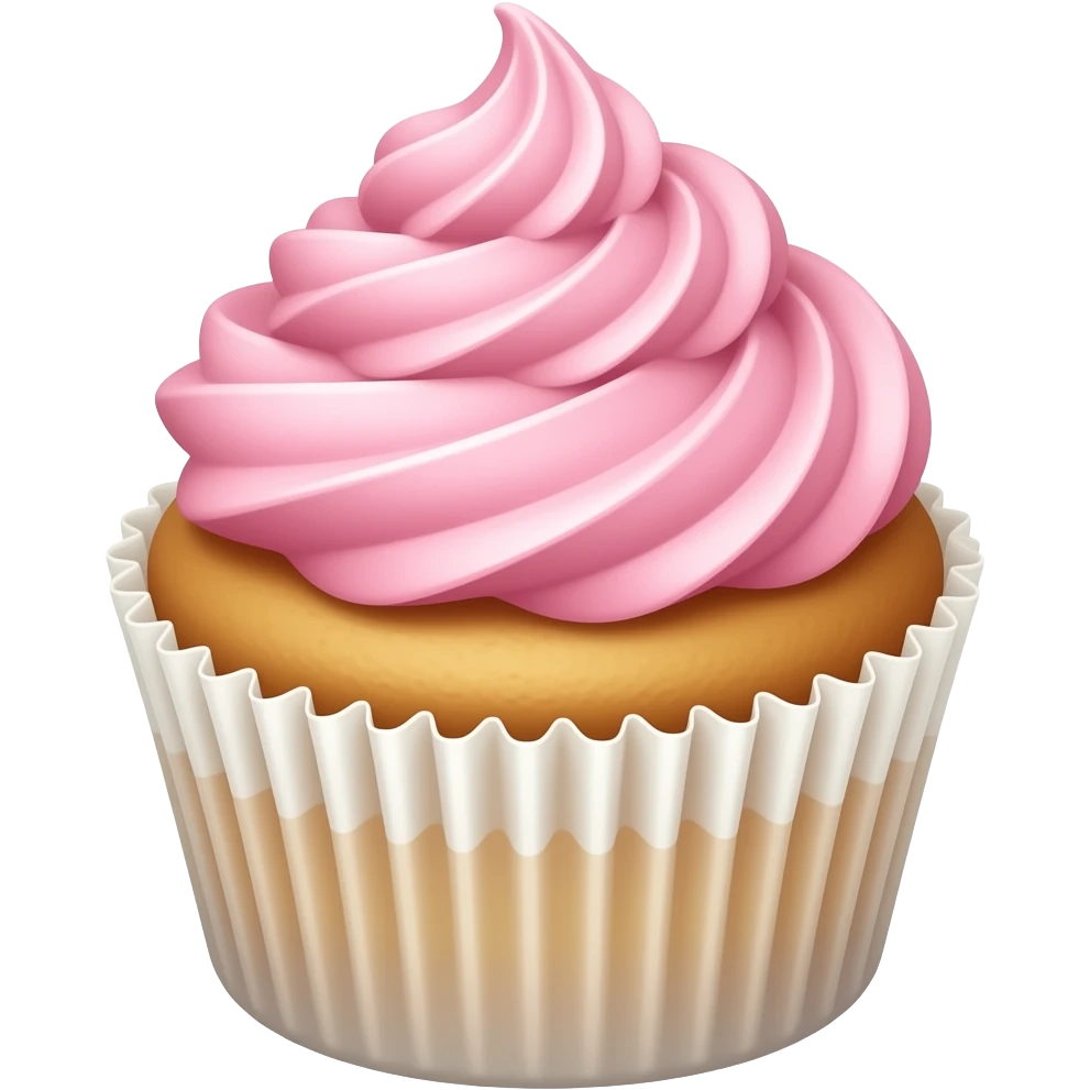 Cupcake with pink icing emoji