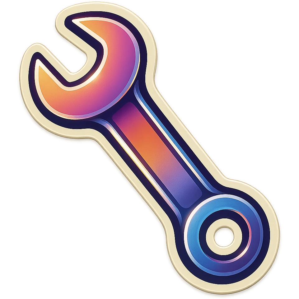 make me a wrench with white outline emoji