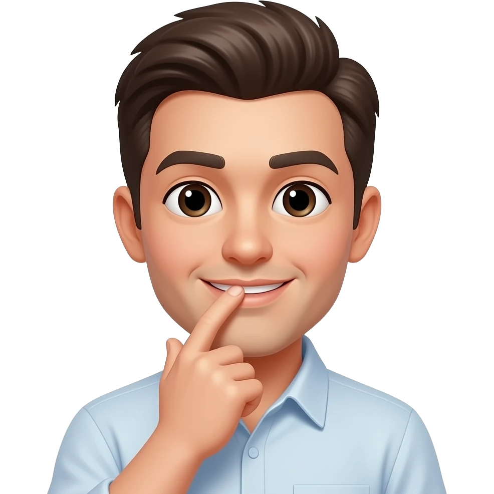 Créer un emojis amoureux avec un doigt dans la bouche emoji