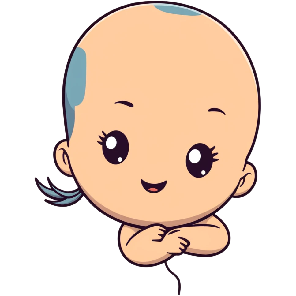 bald ugly girl with hair falling out of her head emoji