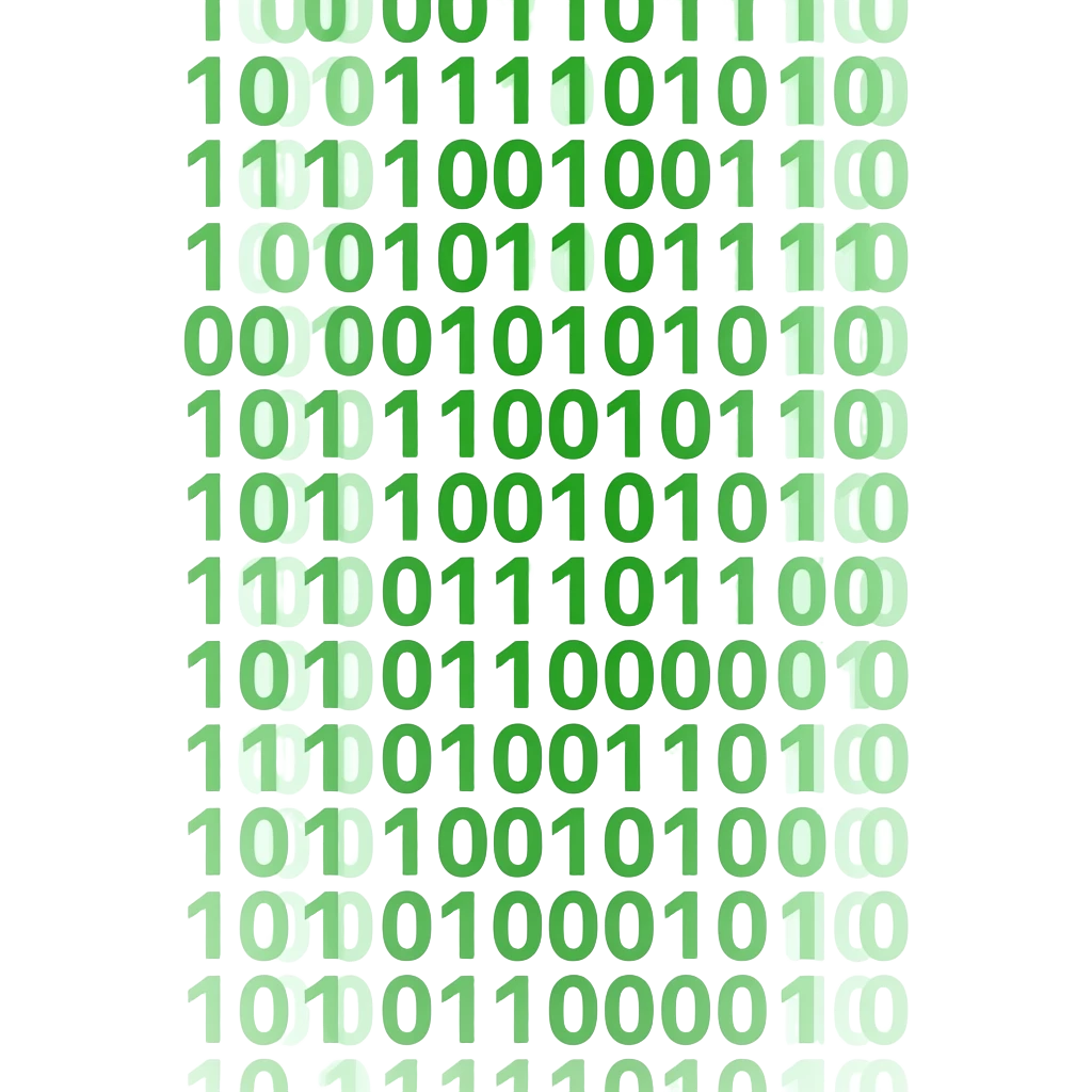 can u create an emoji of a binary code where the numbers falls like a water fall made in green emoji