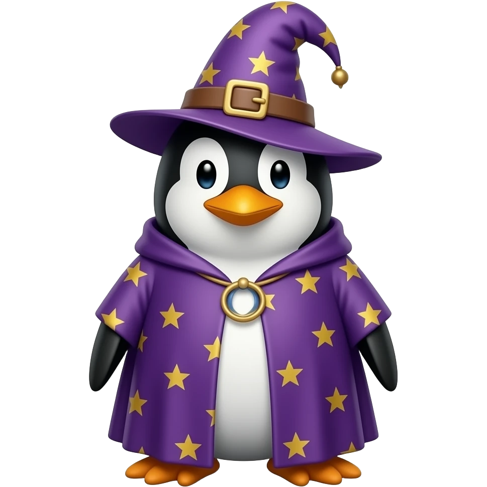 Penguin Wizard emoji