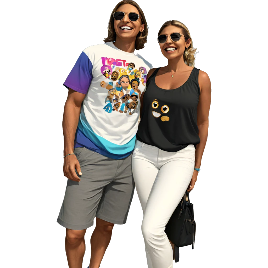 happy duo in the sun emoji