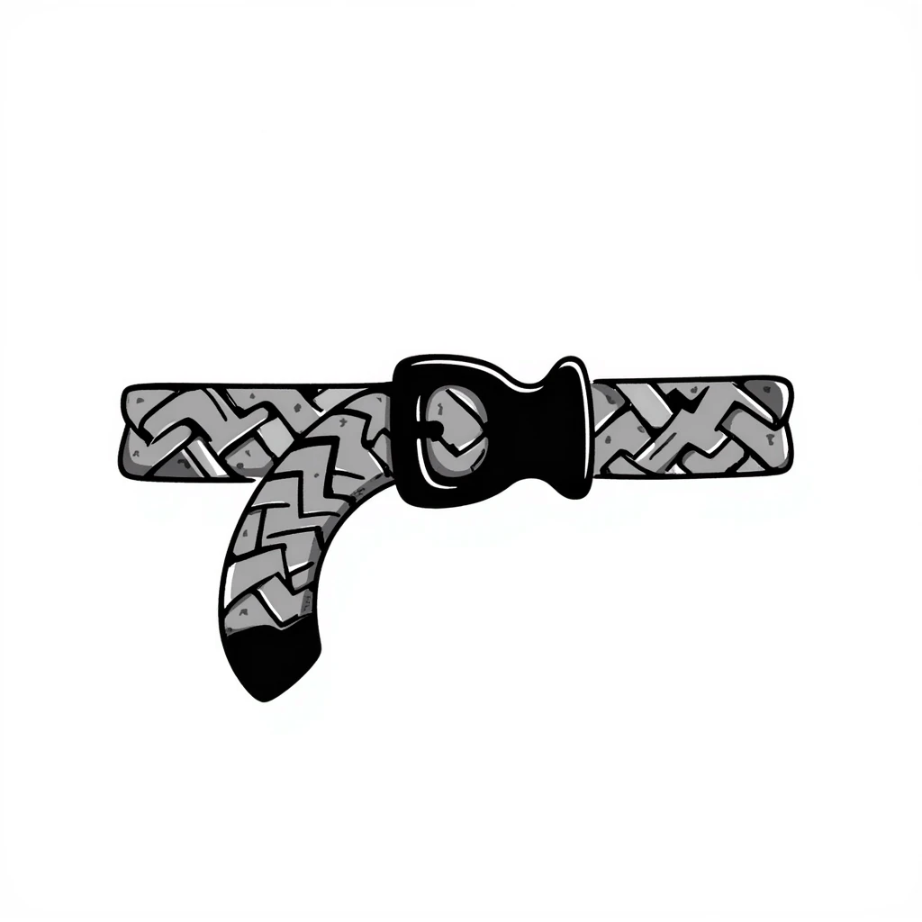 hand-drawn belt emoji
