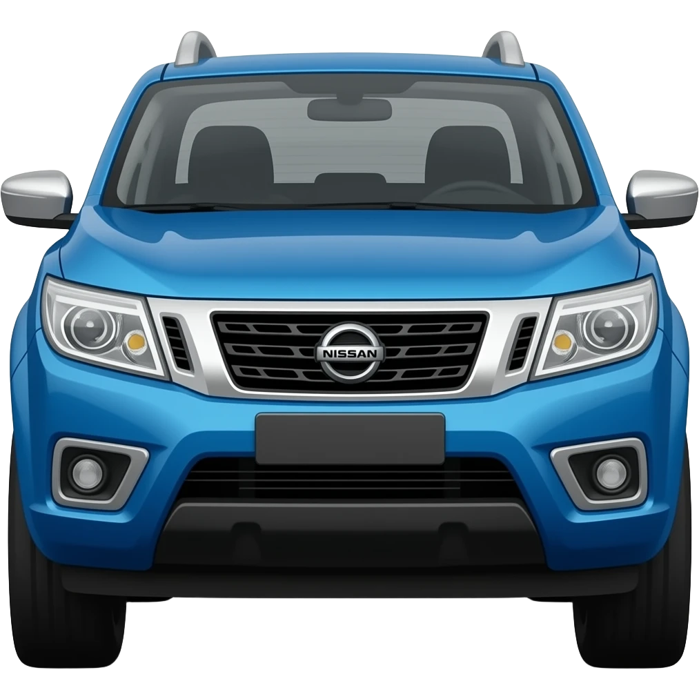 Un Nissan np300 2018 pickup azul ya abajo adelante sea negro emoji