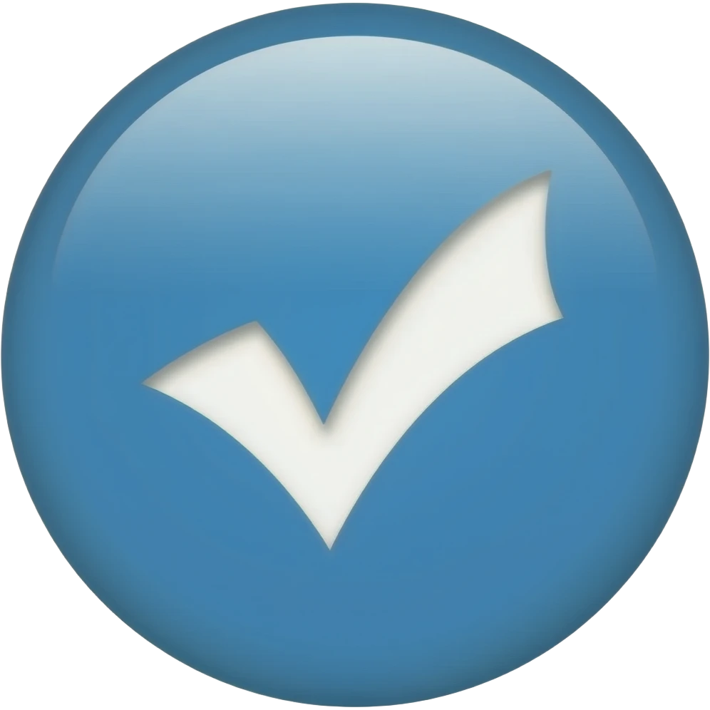 بداخلها صح ابيض✅️ خلي اللون الاخضر دائرة زراقاء emoji