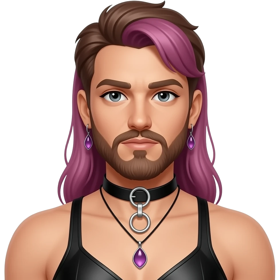 Submissive man is ready for get pegging by a femdom emoji