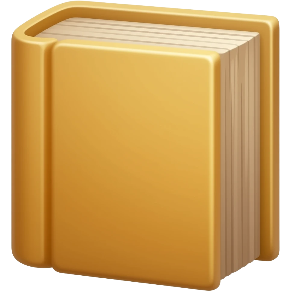 Книга - 2d Стикер-дизайн, мультяшная иллюстрация, пастельные цвета, округлые формы, без глаз и ртов, толстый мягкий контур emoji