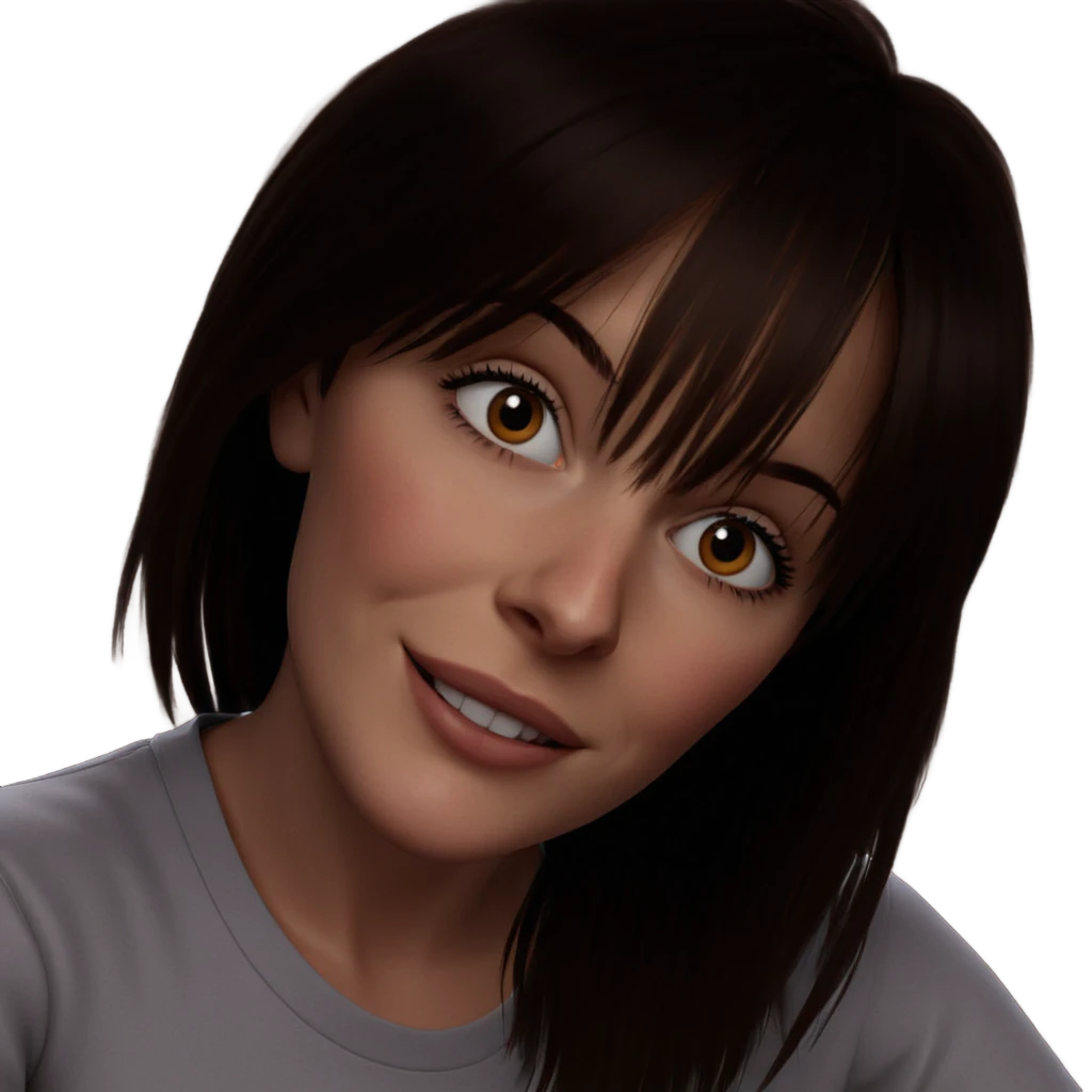 smiling girl portrait in shirt emoji