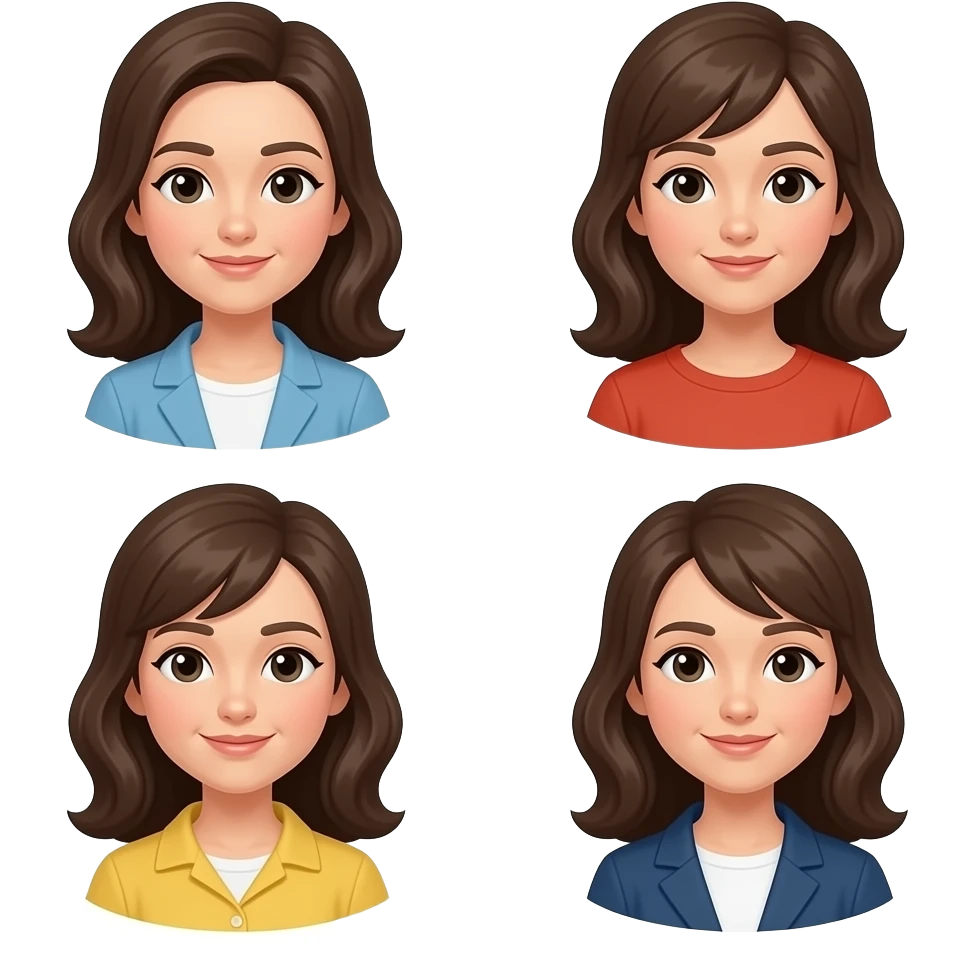 gambar tak di ubah poto tetap sama tambah jdi 4 poto yg berbeda emoji