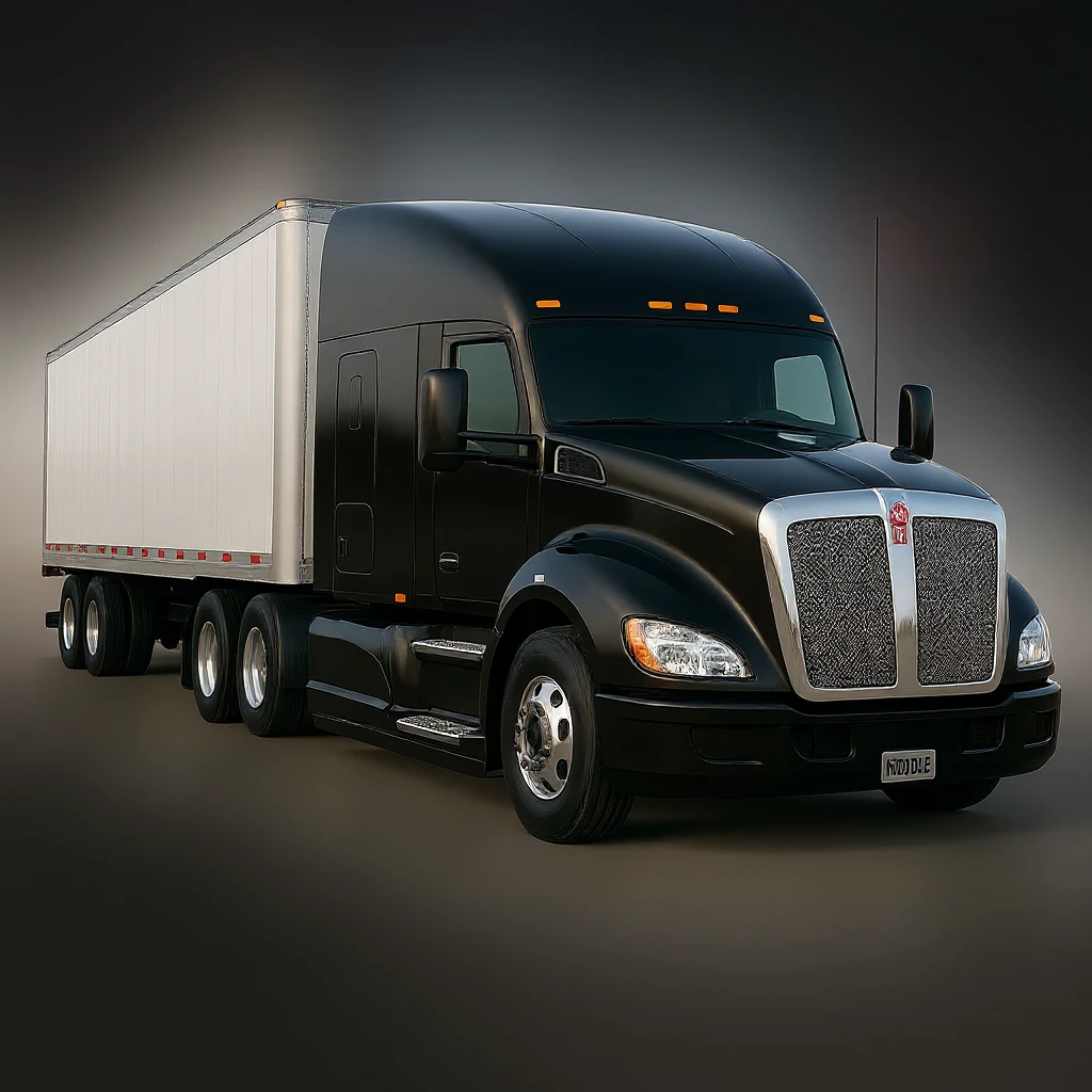 Remove all external air filters from this 2026 Kenworth T680 Flat Top semi sleeper, maintain photorealism and clear flat top sleeper cab, no background. emoji