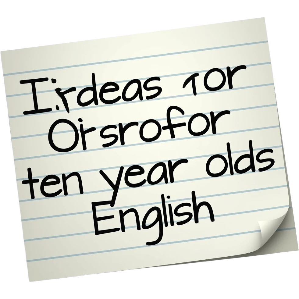 A piece of paper with ideas for jobs for ten year olds in eglish emoji