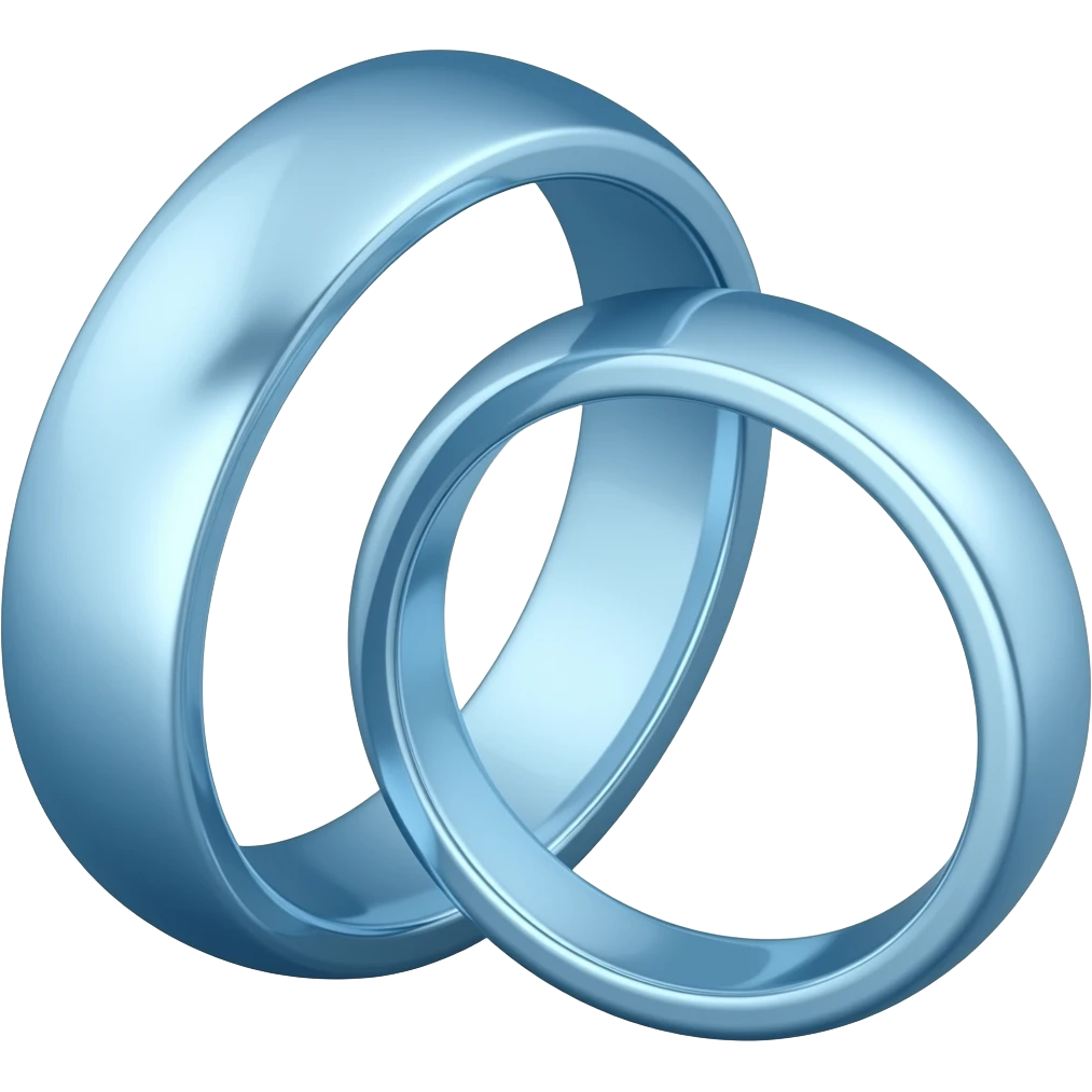 Casal de arras azuis emoji