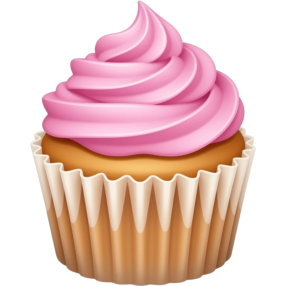 Cupcake with pink icing emoji