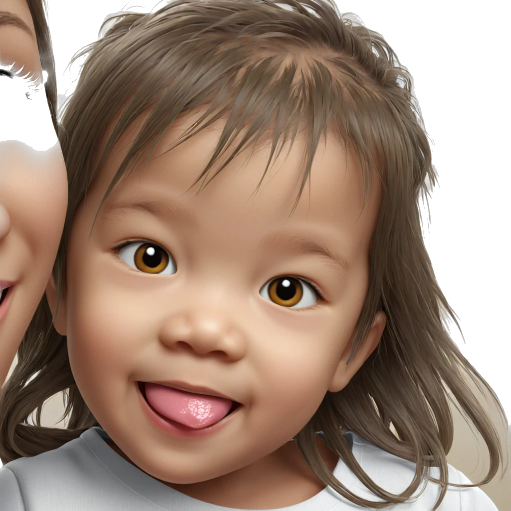 smiling girl with tongue out emoji