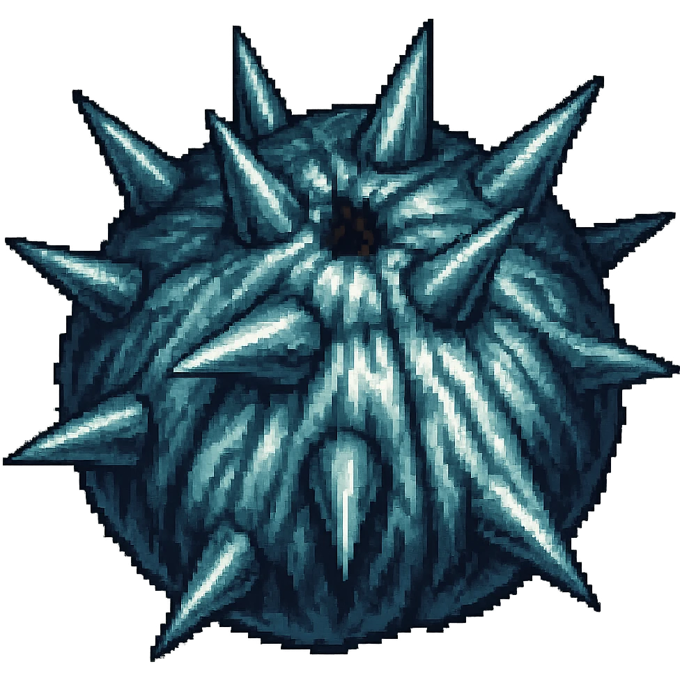Make the spikes more realistic and dangerous while keeping the style consistent with the original image and maintaining a transparent background. emoji
