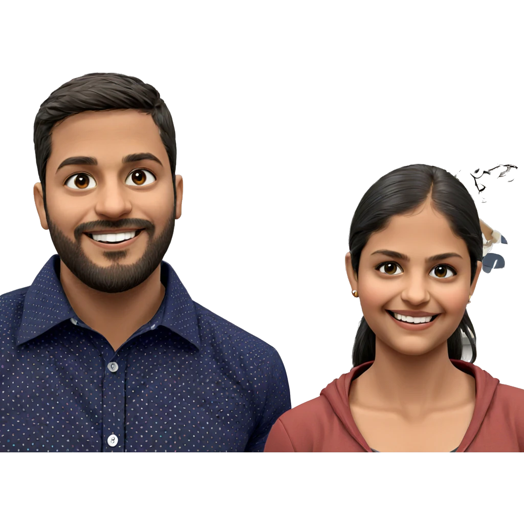smiling duo with beard emoji