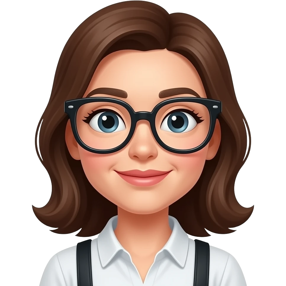 Woman naughty oversized glasses emoji