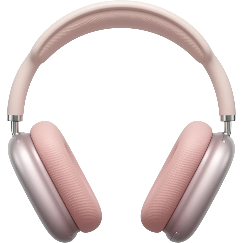 Soft pink headphones emoji