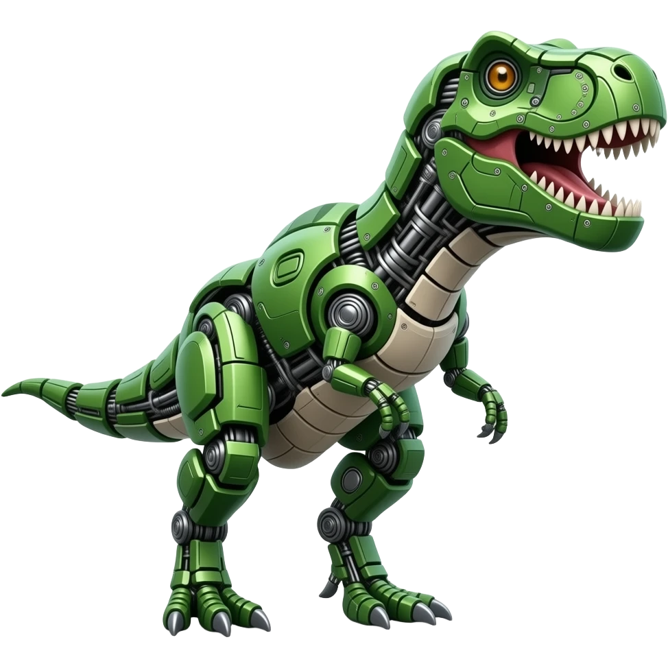 Green tech dinosaur emoji