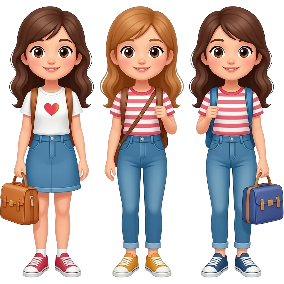 3 girls travelling emoji