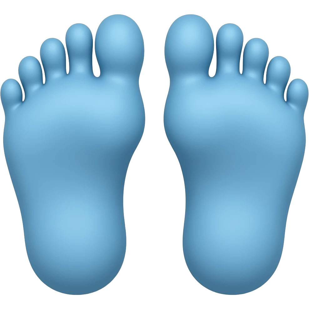 blue feet emoji