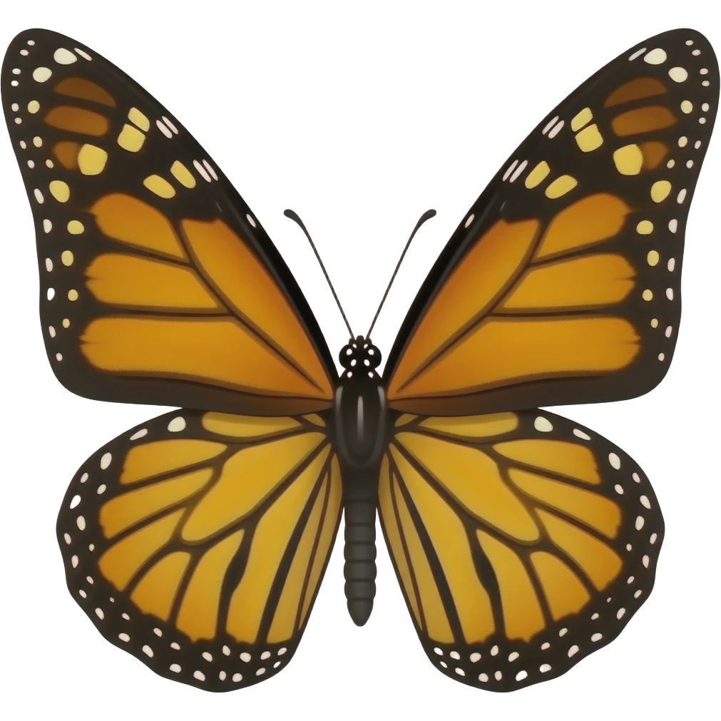 Monarch butterfly emoji