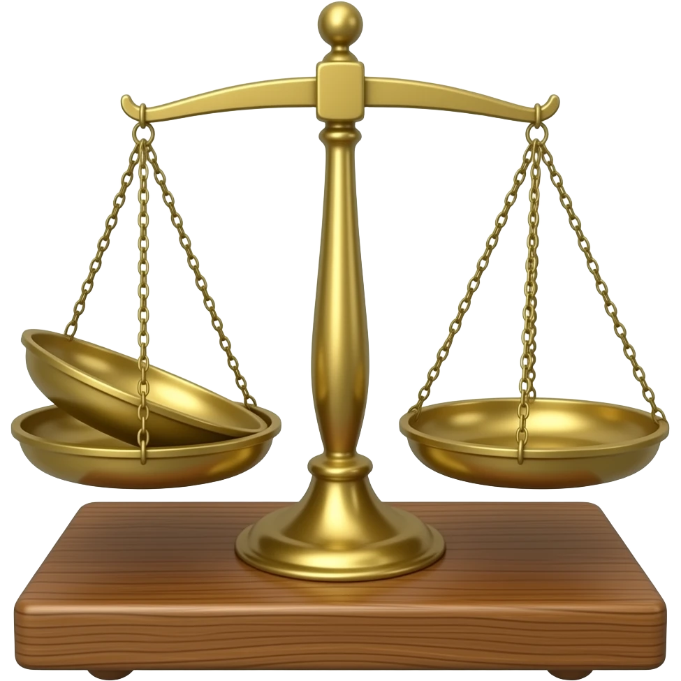 old school scale tipped more on one side emoji