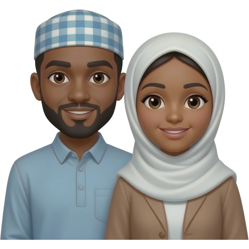 Casal muslim negro emoji