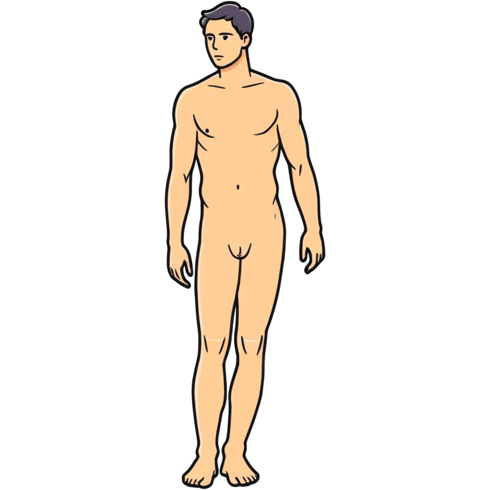 Naked man full frontal  emoji