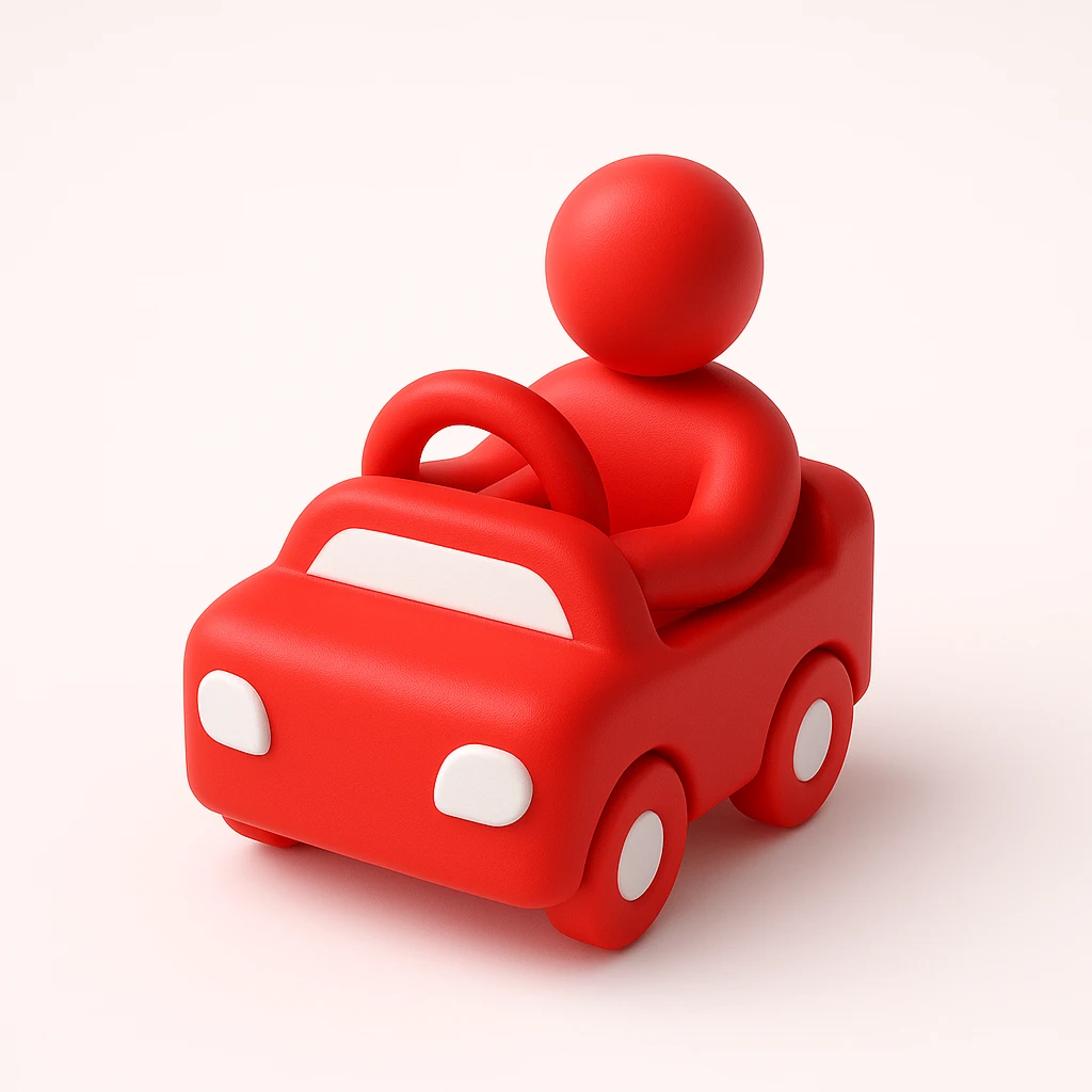 person driving a car emoji