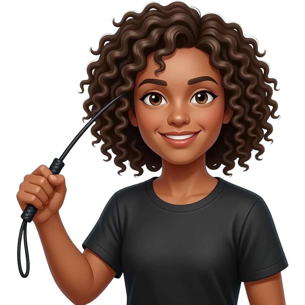 🧑🏼‍🦱+ chicote emoji